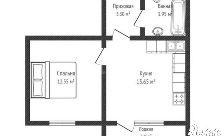 1-комн квартира ул им. Валерия Гассия, 26,  д. 26