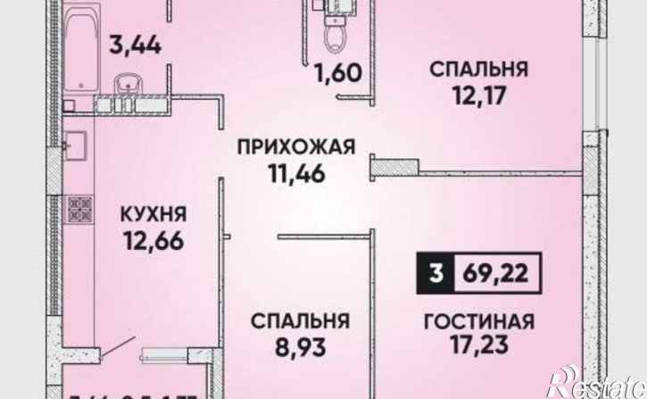 3-комн квартира ул им. Григория Булгакова, 8,  д. 8
