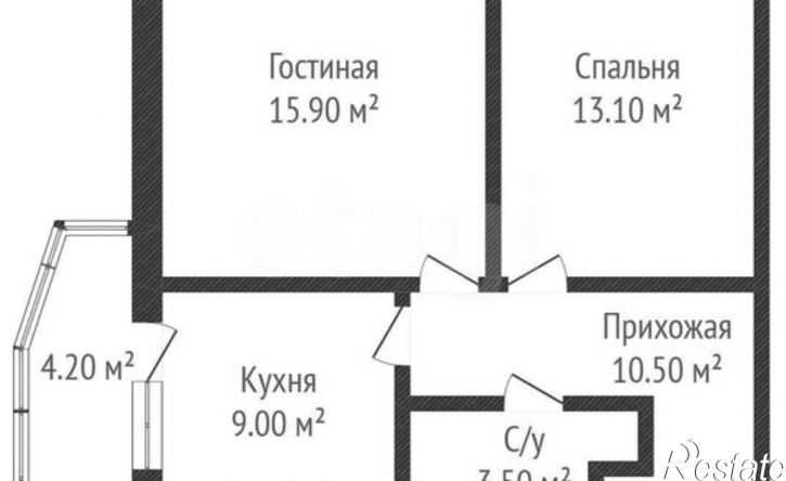 2-комн квартира ул Круговая, 4В 3,  д. 4В 3,  к. 3