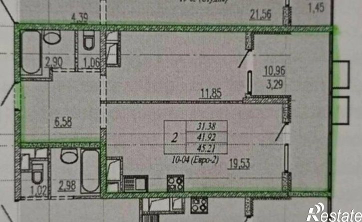 1-комн квартира улица Автолюбителей, 1Длит4
