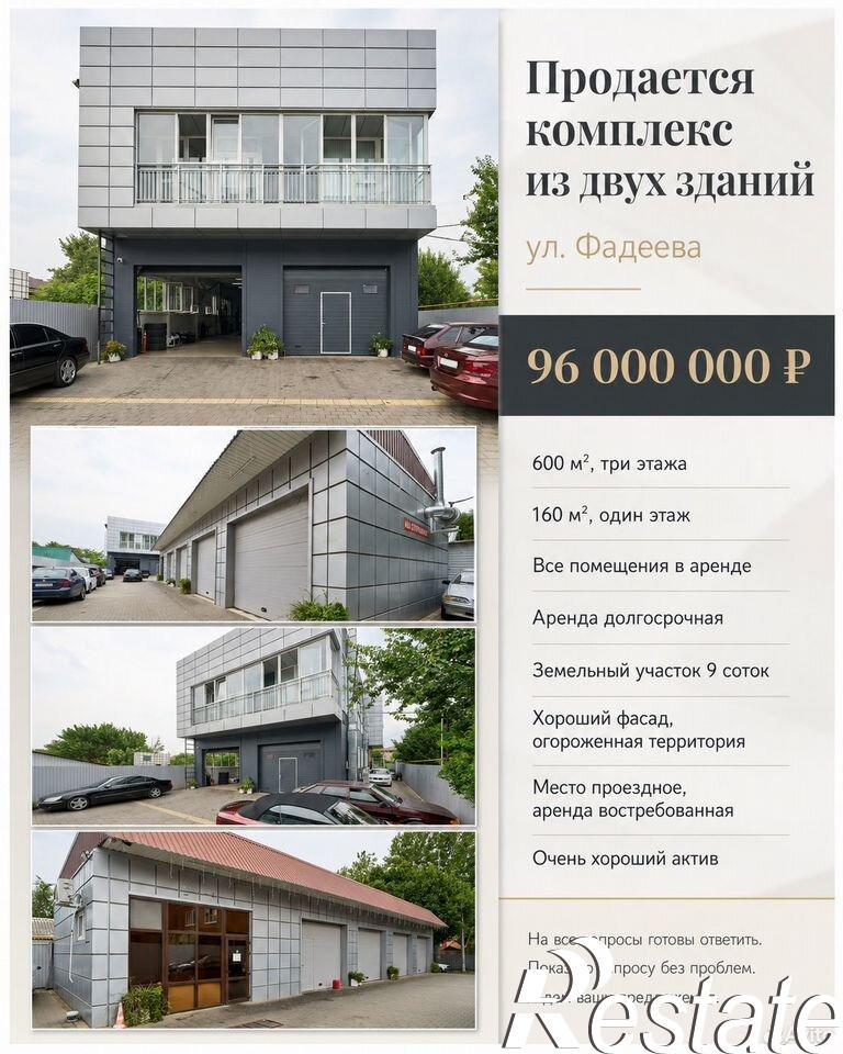 Купить ОСЗ, отдельно стоящее здание за 96 000 000 рублей на улица Фадеева, 267