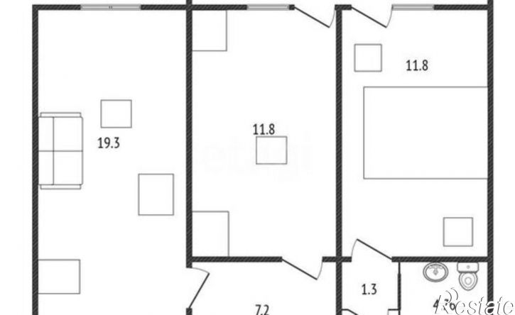 2-комн квартира ул Героев-Разведчиков, 36,  д. 36