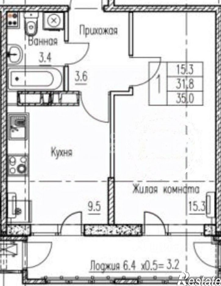 1-комн квартира ул Автолюбителей, 1Г,  д. 1Г