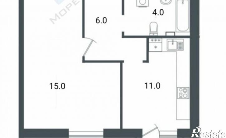 1-комн квартира ул Пиренейская, 6,  д. 6