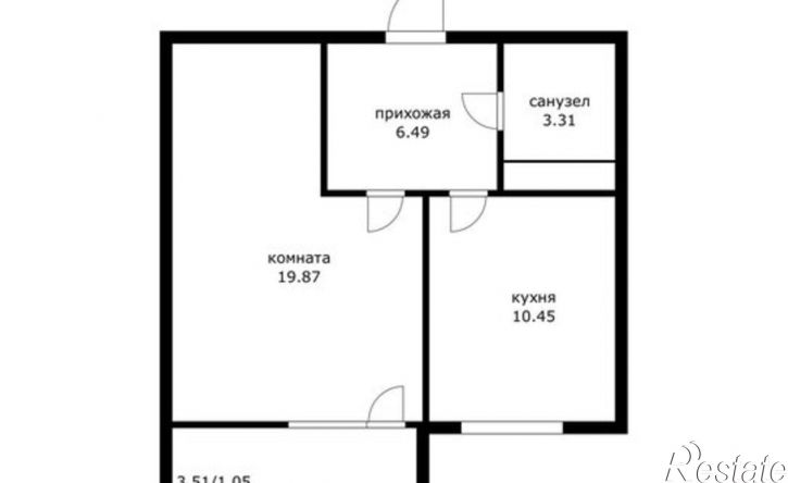 1-комн квартира ул им. Дмитрия Благоева, 29 2,  д. 29 2,  к. 2
