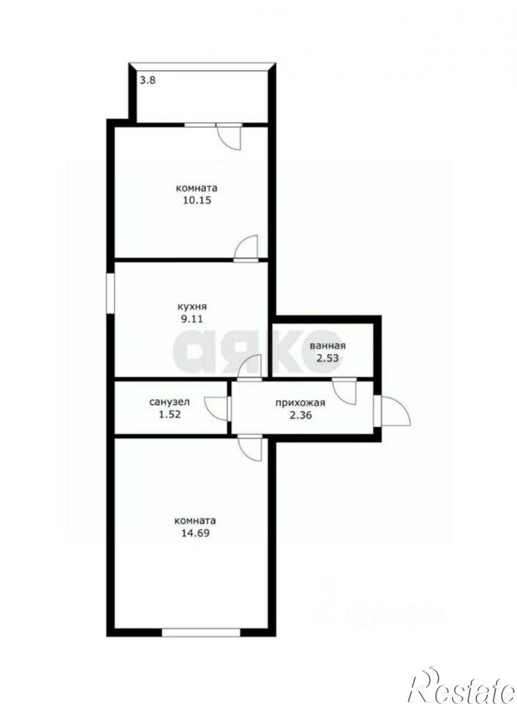 2-комн квартира ул Дубравная, 13,  д. 13