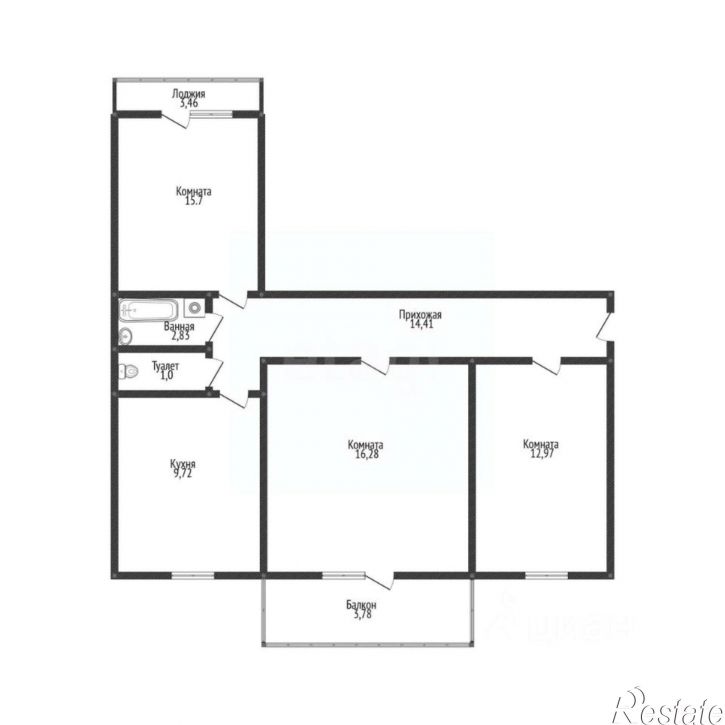 3-комн квартира ул Кореновская, 65,  д. 65