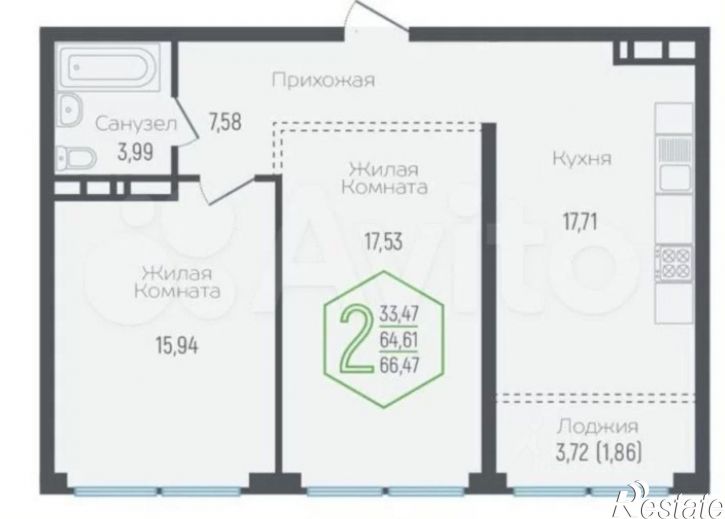2-комн квартира Обрывная улица, 132/1к11