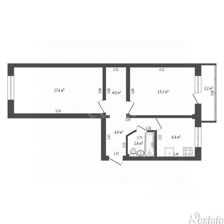 2-комн квартира ул им. Айвазовского, 104,  д. 104