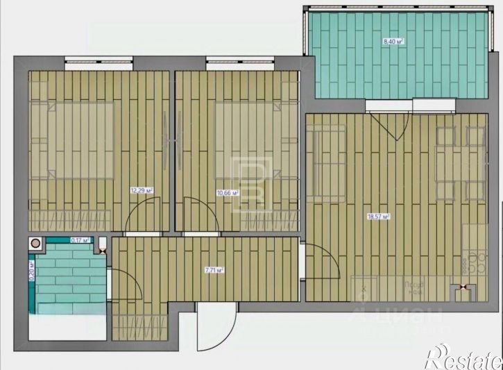 2-комн квартира ул им. Виктора Скоробогатого, 75,  д. 75