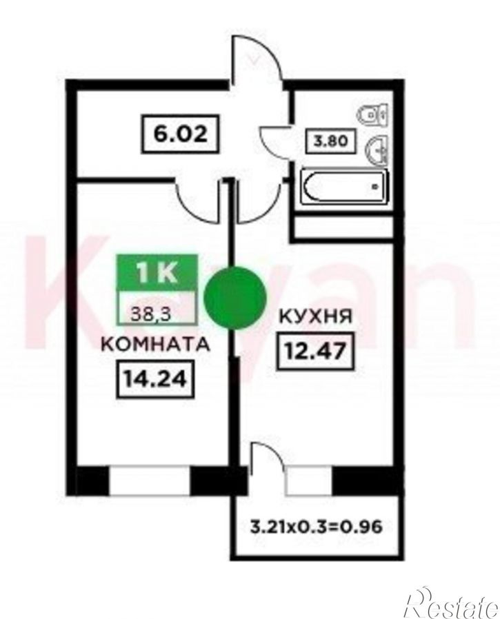 1-комн квартира им. Снесарева ул.