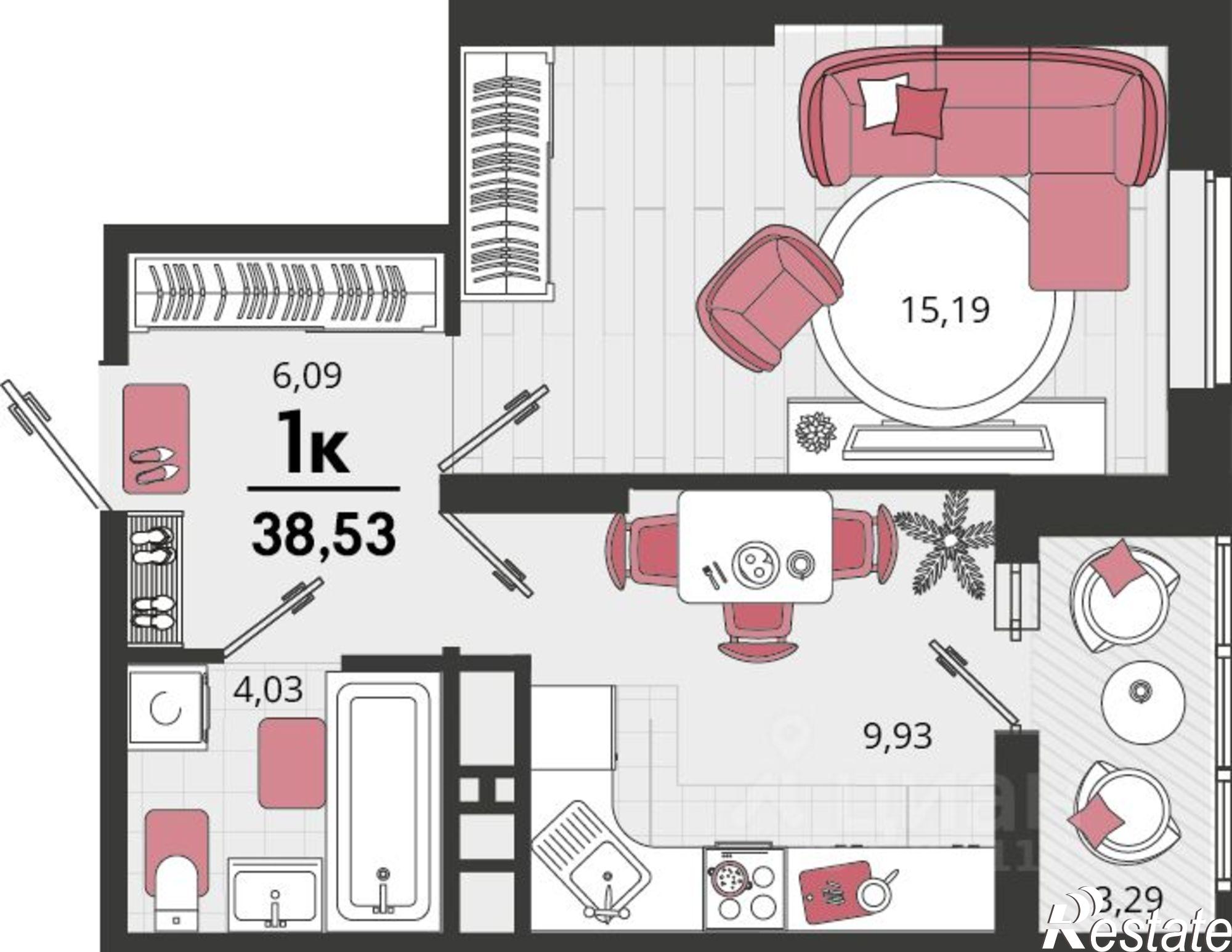 Купить квартиру за 6 057 000 рублей