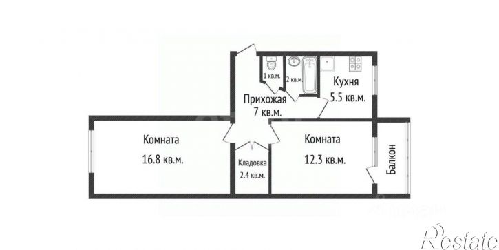2-комн квартира ул Рашпилевская, 347,  д. 347