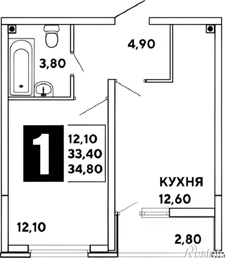 1-комн квартира ул Западный Обход, 39/2 3,  д. 39/2 3,  к. 3