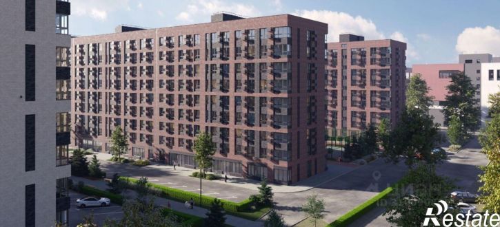 2-комн квартира в новом доме улица имени Генерала Брусилова