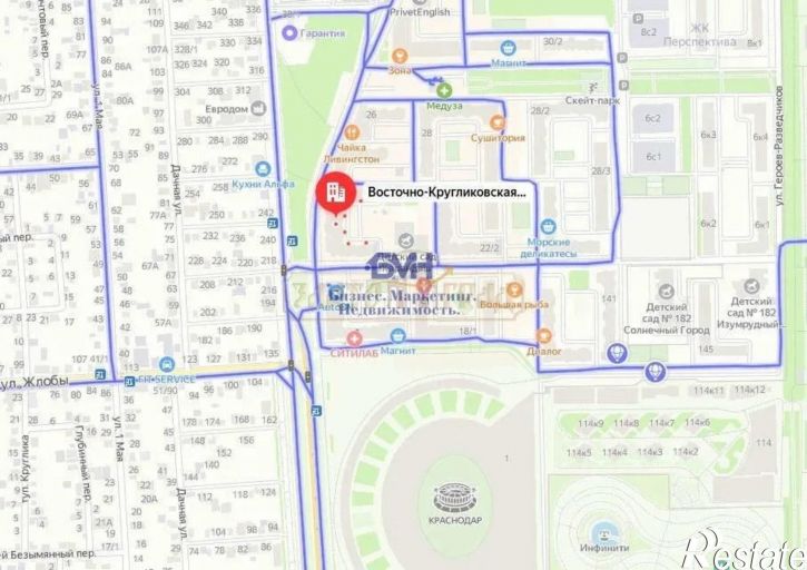 Помещение общепита Восточно-Кругликовская улица, 22