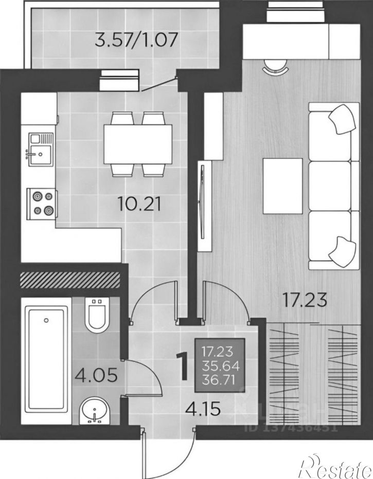 2-комн квартира ул Командорская, 15,  д. 15