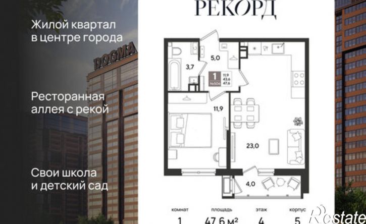 1-комн квартира в новом доме ул Новороссийская, 102/8 5,  д. 102/8 5,  к. 5