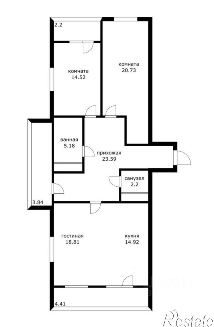 3-комн квартира ул Дальняя, 6А,  д. 6А