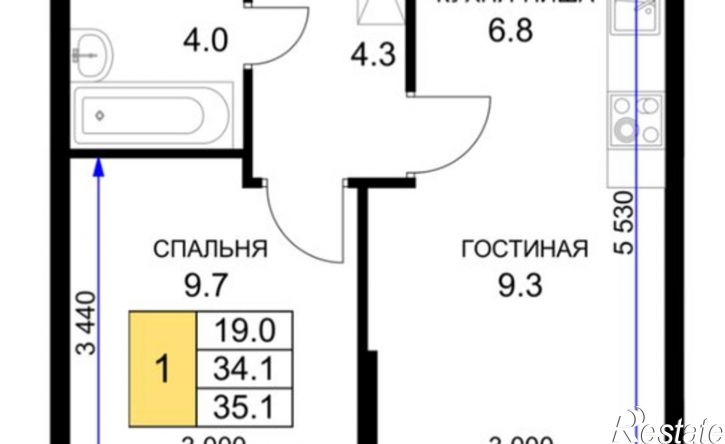 1-комн квартира ул им. Героя Ростовского, 8 2,  д. 8 2,  к. 2