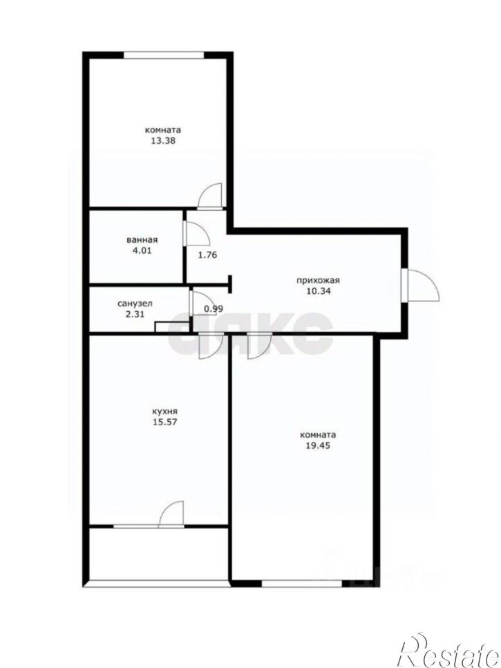 2-комн квартира ул 9-я Тихая, 25,  д. 25