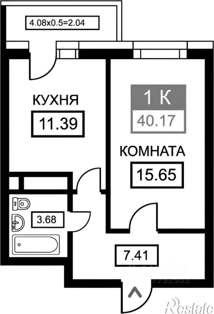 1-комн квартира ул Бородинская, 156/2,  д. 156/2