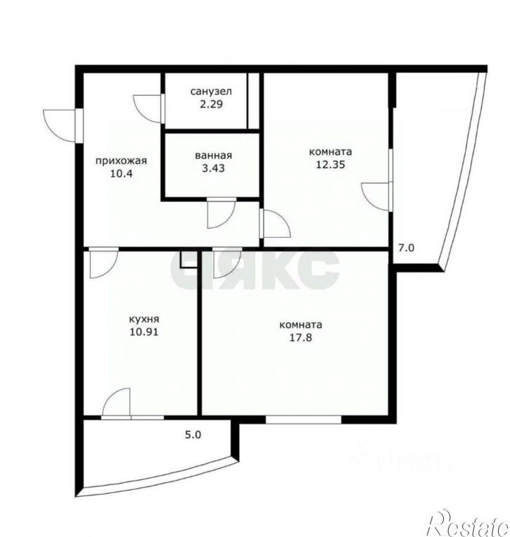 2-комн квартира ул им. 70-летия Октября, 1/2,  д. 1/2