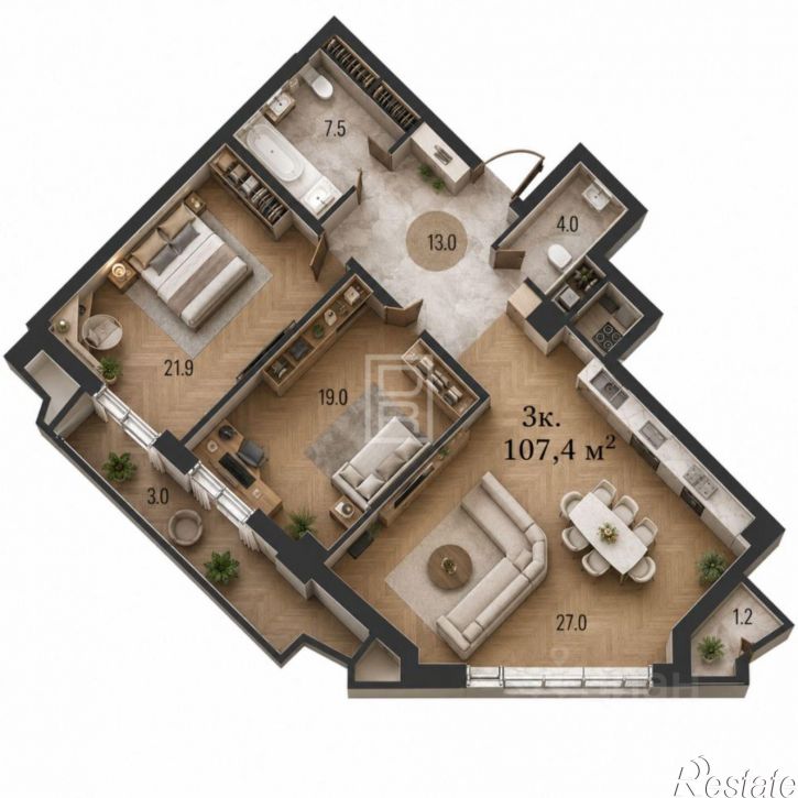 3-комн квартира ул им. 40-летия Победы, 33Г,  д. 33Г