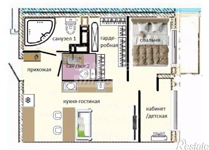 1-комн квартира ул им. Петра Метальникова, 3/1 1,  д. 3/1 1,  к. 1