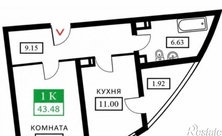 1-комн квартира ул Воронежская, 47/11,  д. 47/11