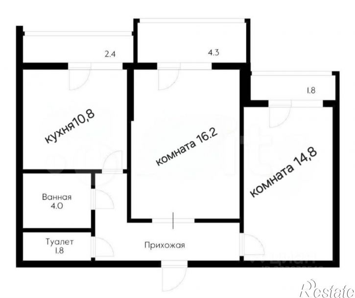 2-комн квартира ул им. Дзержинского, 54/15,  д. 54/15