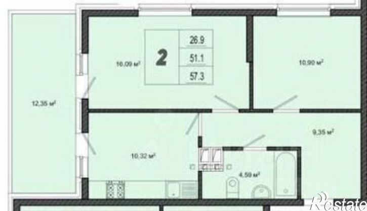 2-комн квартира ул им. Адмирала Крузенштерна, 5/2,  д. 5/2