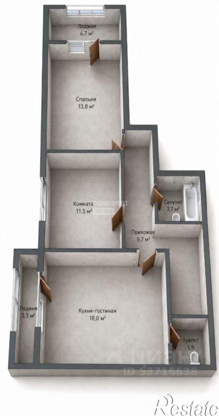 2-комн квартира Краснодар г., Прикубанский