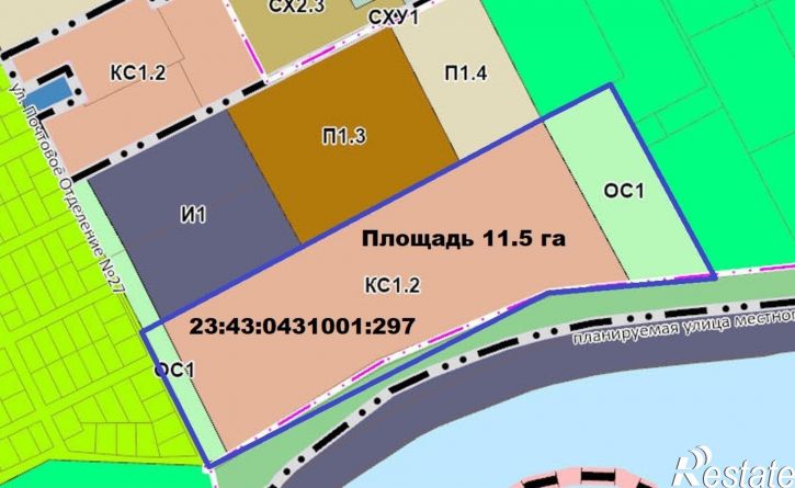 Земельный участок Хуторская улица