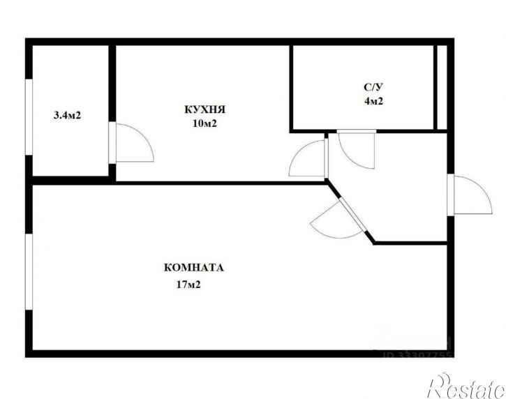 1-комн квартира ул им. Симиренко, 37 1,  д. 37 1,  к. 1