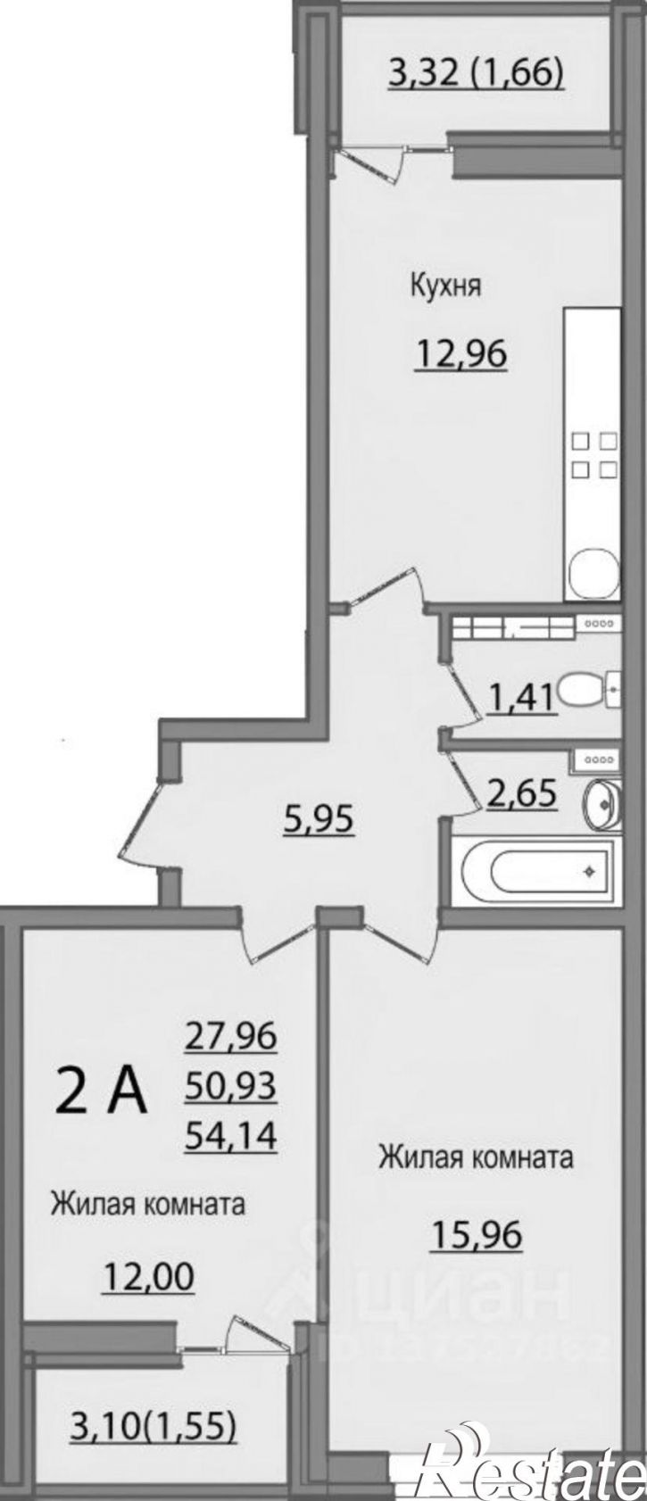 2-комн квартира ул Заполярная, 39 5,  д. 39 5,  к. 5