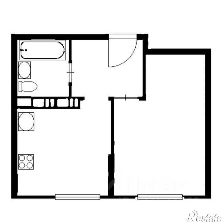 1-комн квартира ул Корчагинцев, 6,  д. 6