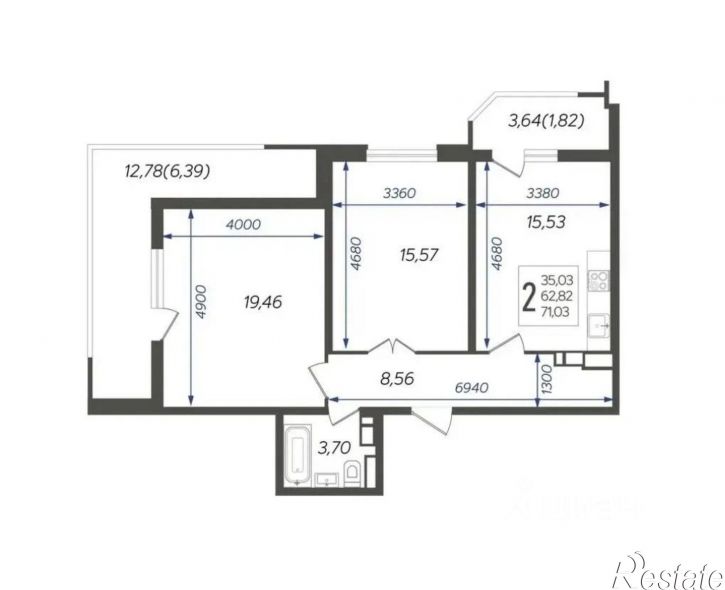 2-комн квартира ул Уральская, 89А,  д. 89А