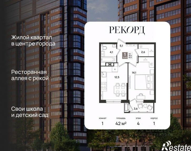 1-комн квартира в новом доме ул Новороссийская, 102/8 5,  д. 102/8 5,  к. 5