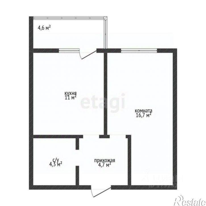 1-комн квартира ул Конгрессная, 41 1,  д. 41 1,  к. 1