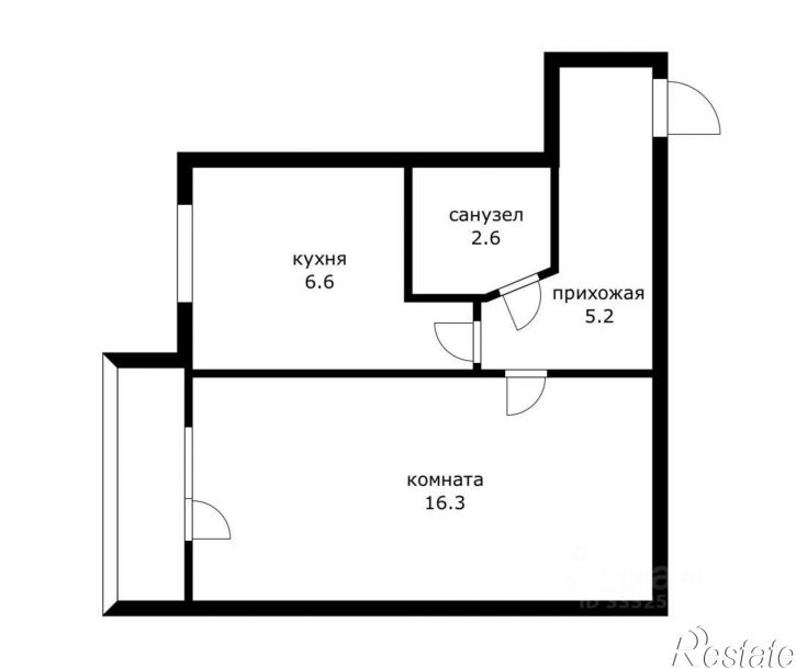 1-комн квартира ул Радио, 12,  д. 12