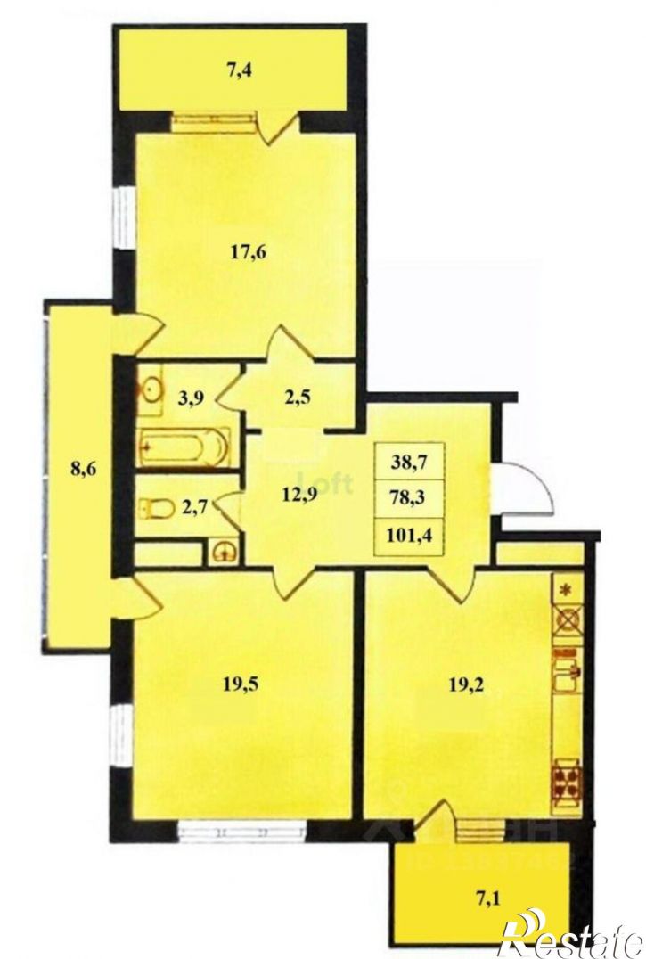 2-комн квартира ул Дальняя, 8 1,  д. 8 1,  к. 1