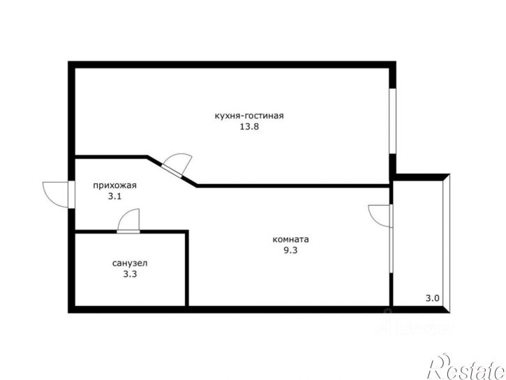 1-комн квартира ул Алуштинская, 30,  д. 30