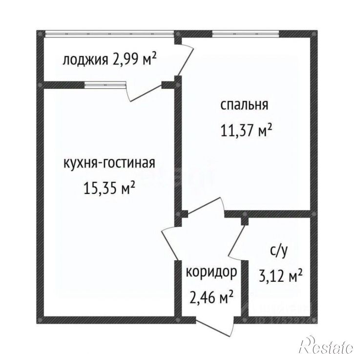 1-комн квартира ул им. 75-летия Победы, 26/1 1,  д. 26/1 1,  к. 1