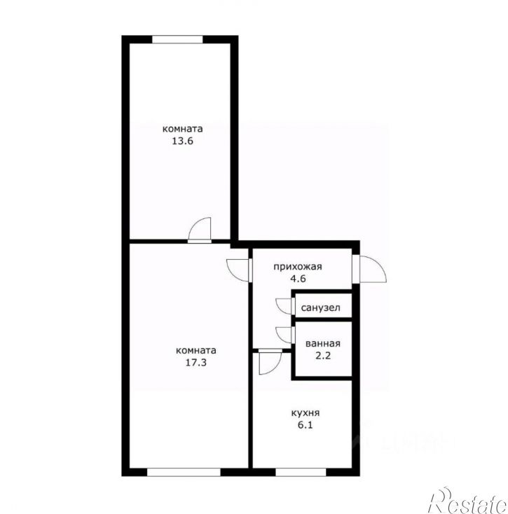 2-комн квартира ул Московская, 60,  д. 60