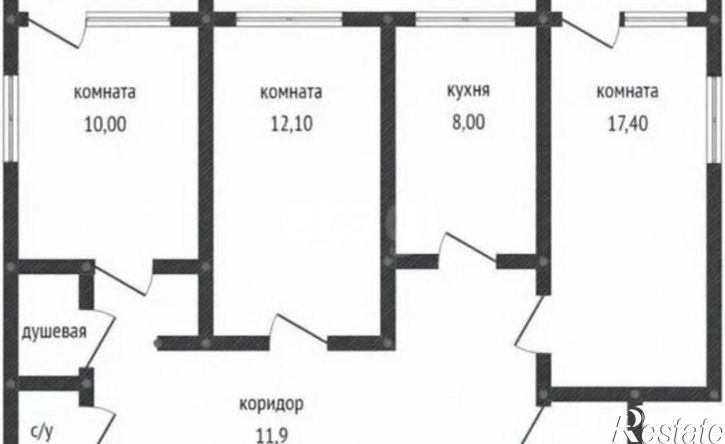 3-комн квартира ул Гидростроителей, 61,  д. 61