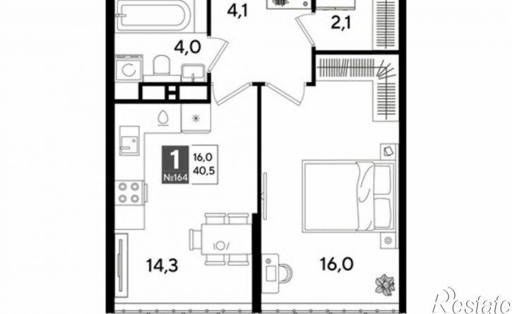 1-комн квартира улица Анны Ахматовой, 12к3