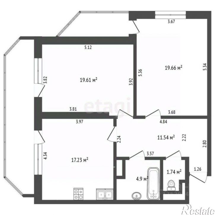 2-комн квартира ул Зиповская, 11,  д. 11