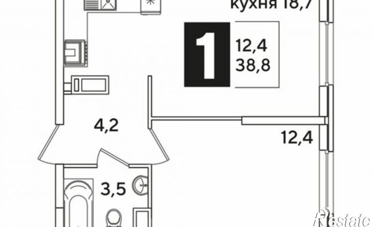 1-комн квартира ул им. Ивана Беличенко, 87,  д. 87