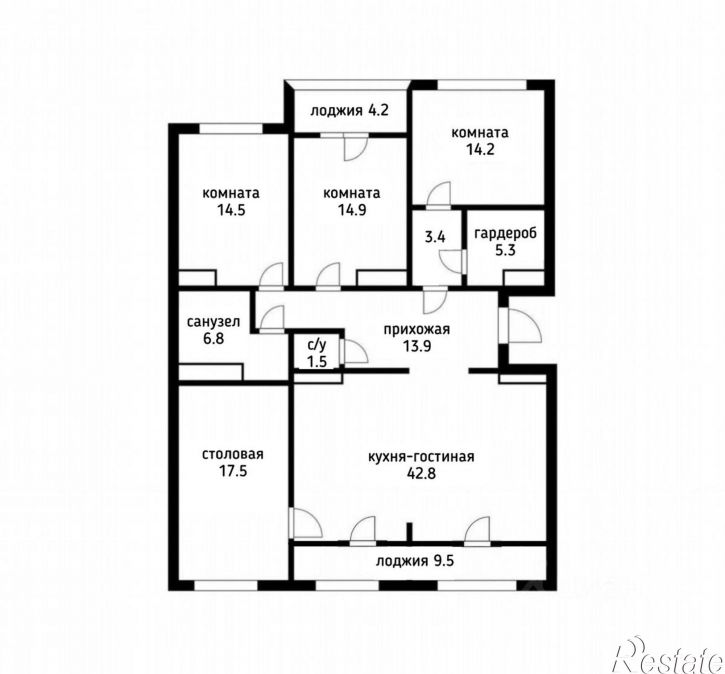 3-комн квартира ул Школьная, 1,  д. 1